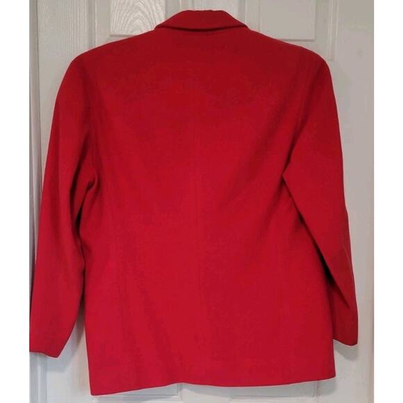J. Crew Women's Wool Blazer Size 8 Red Wool Cashmere Blend - Picture 4 of 4